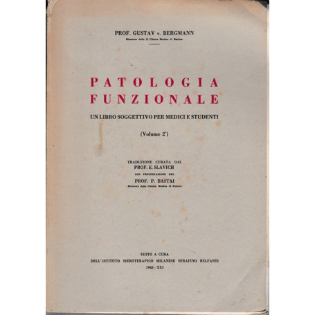 Patologia funzionale. Volume 2°