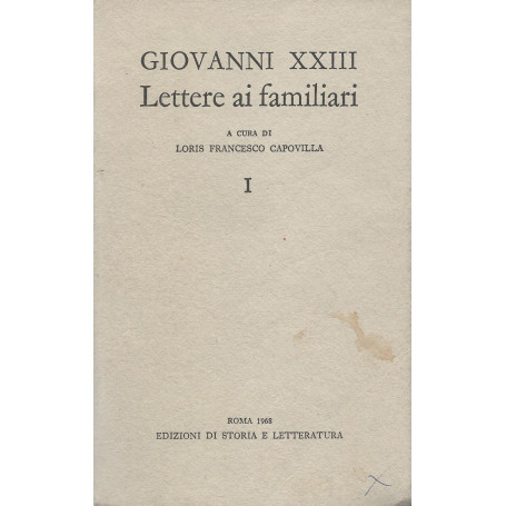 Giovanni XXIII. Lettere ai familiari