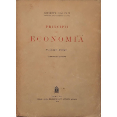 Principii di Economia (volume primo)