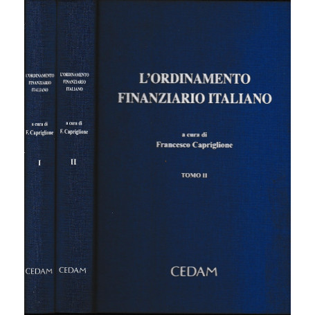 L'ordinamento finanziario italiano. Due volumi.