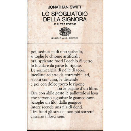 Lo spogliatoio della signora e altre poesie. Testo inglese a fronte.