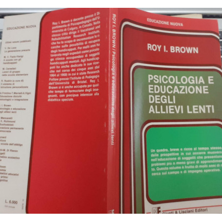 Psicologia e educazione degli allievi lenti