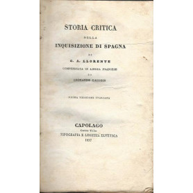 STORIA CRITICA DELLA INQUISIZIONE DI SPAGNA