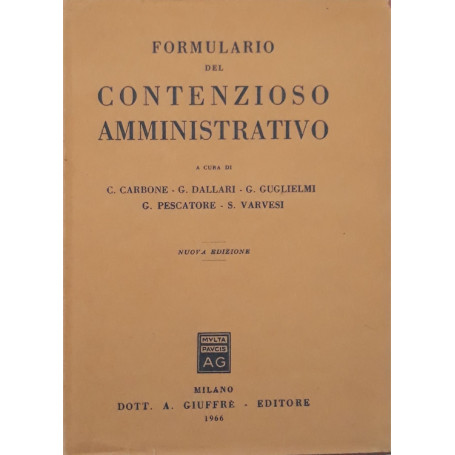 Formulario del contenzioso amministrativo