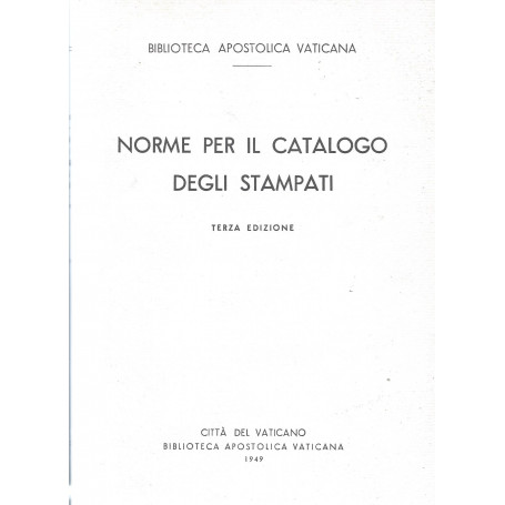 Norme per il catalogo degli stampati