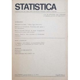 Statistica costituita sotto gli auspici delle università  di Bologna