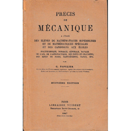 Précis de Mécanique