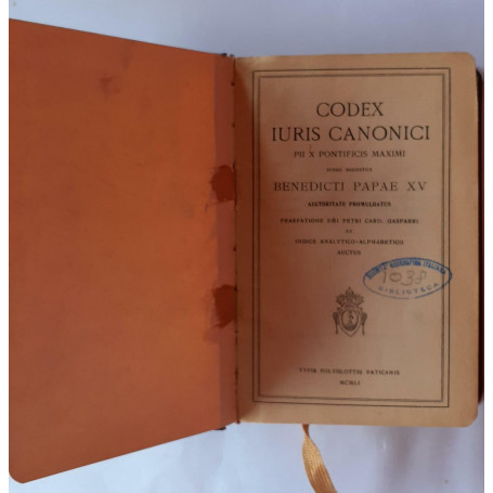 Codex iuris canonici PII X pontificis Maximi