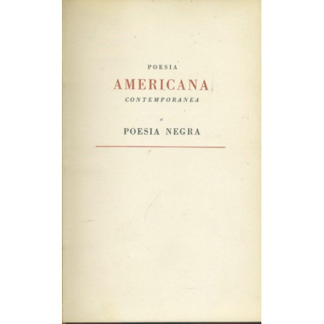 Poesia americana contemporanea e poesia negra