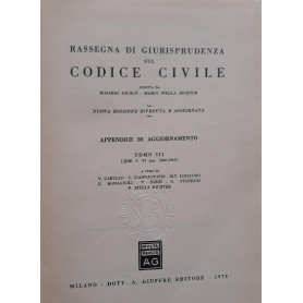 Rassegna di giurisprudenza sul codice civile: Appendice di aggiornamento - Tomo III