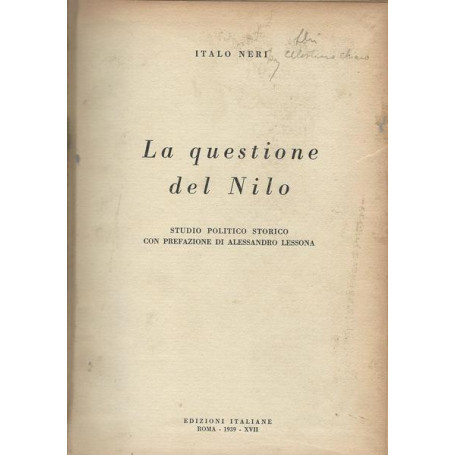 LA QUESTIONE DEL NILO