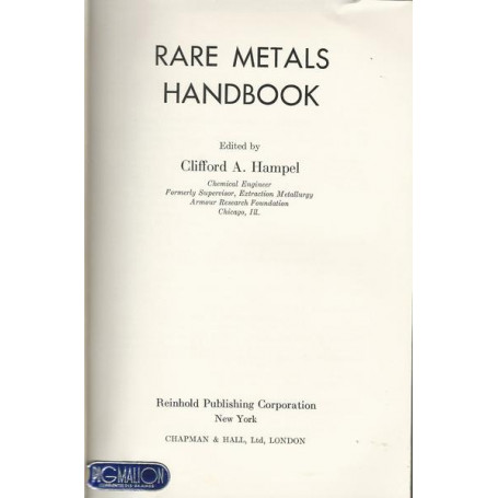 RARE METALS HANDBOOK