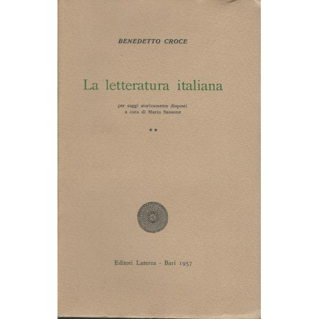 LA LETTERATURA ITALIANA. Volume II.