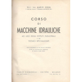 Corso di macchine idrauliche