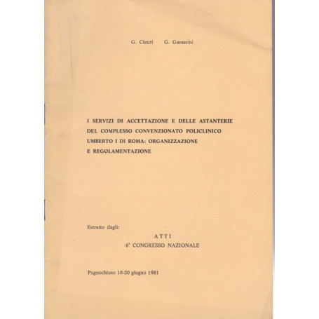 I servizi di accettazione (..) Policlinico Umberto I di Roma
