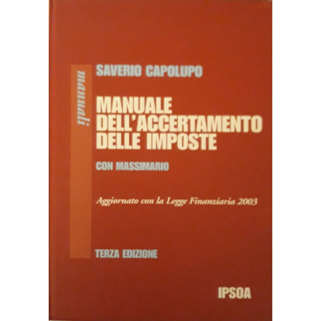 Manuale dell'accertamento delle imposte