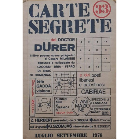 Carte segrete del Doctor Durer. N. 33