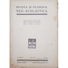 Rivista di filosofia neo-scolastica. Marzo 1946