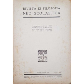 Rivista di filosofia neo-scolastica. Luglio-agosto 1946  Fascicolo II-IIILibrisaggi