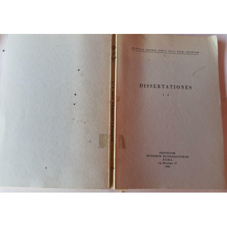 Dissertationes 1-3