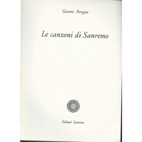 LE CANZONI DI SANREMO