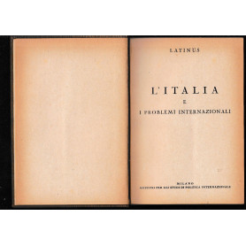 L'Italia e i problemi internazionali