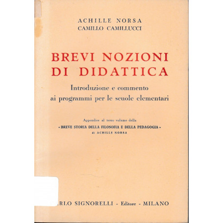 Brevi nozioni di didattica