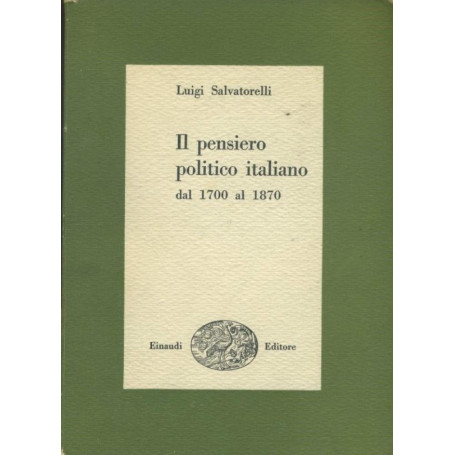 Il pensiero politico italiano dal 1700 al 1870