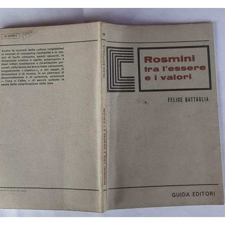 Rosmini tra l'essere e i valori