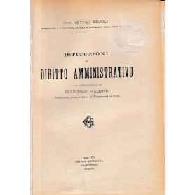 Istituzioni di Diritto Amministrativo