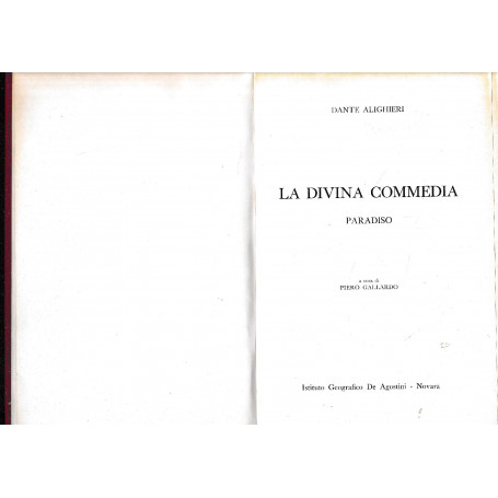 La Divina Commedia. Paradiso