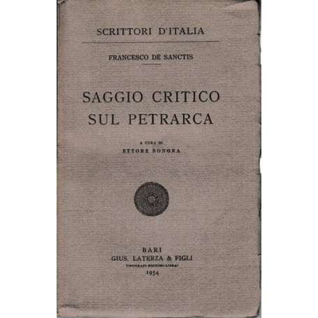 Saggio critico sul Petrarca