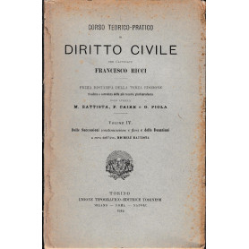 Corso teorico-pratico di Diritto Civile