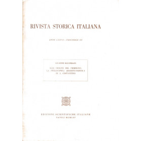 Rivista storica italiana. Anno LXXVII Fasc. III Estratto