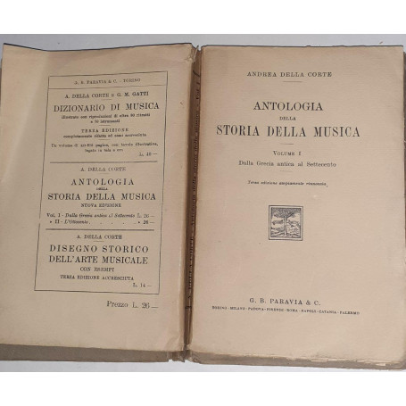 Antologia della storia della musica. Volume 1. Dalla Grecia antica al Settecento