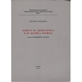 Scritti di archivistica e di ricerca storica