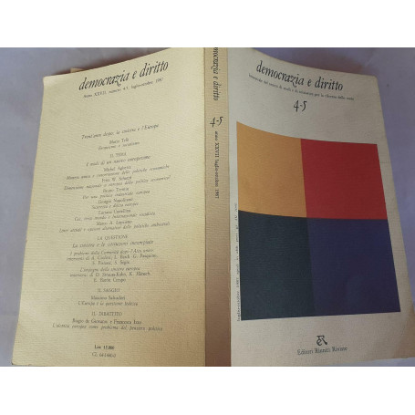 Democrazia e diritto. Anno XXVII N.4-5