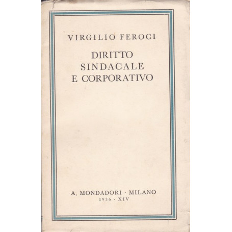 Diritto sindacale e corporativo