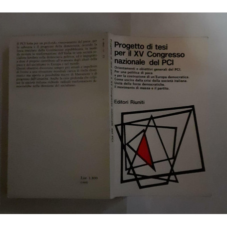 Progetto di tesi per il XV Congresso nazionale del PCI