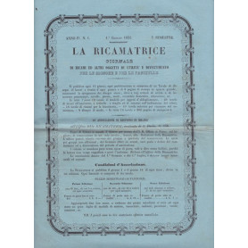 La ricamatrice. Giornale di ricami ed altri oggetti (..). 1 Gennaio 1851.