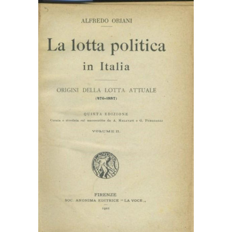 La lotta politica in Italia. Volume II