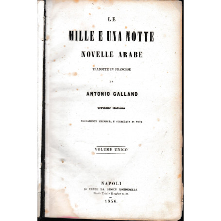 Le mille e una notte. Novelle arabe