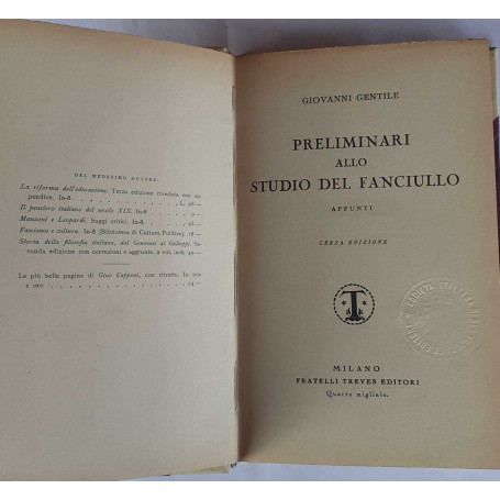 Preliminari allo studio del fanciullo