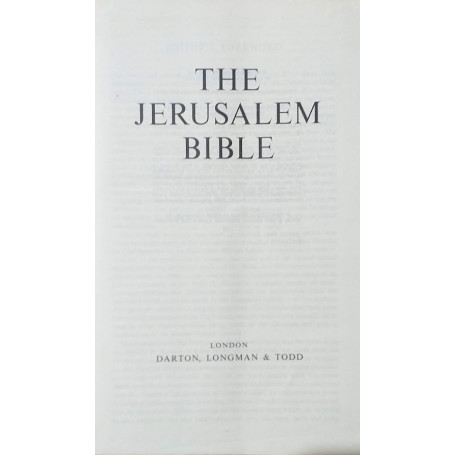 the new jerusalem bible