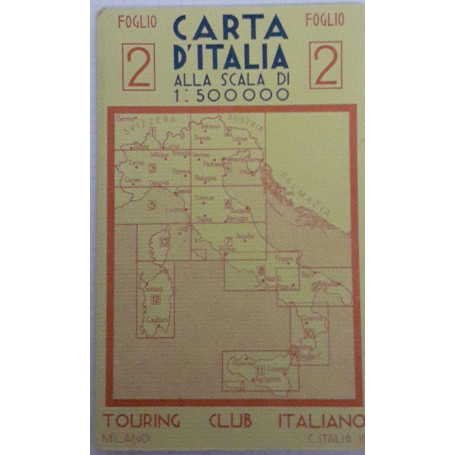 Carta d'Italia alla scala di 1:500000  foglio n.2