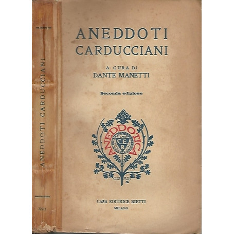 ANEDDOTI CARDUCCIANI