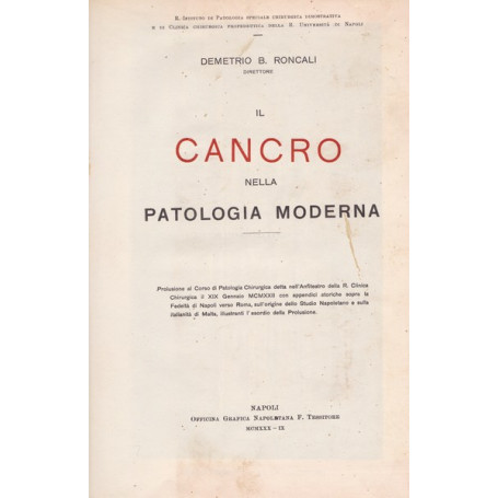 Il cancro nella patologia moderna