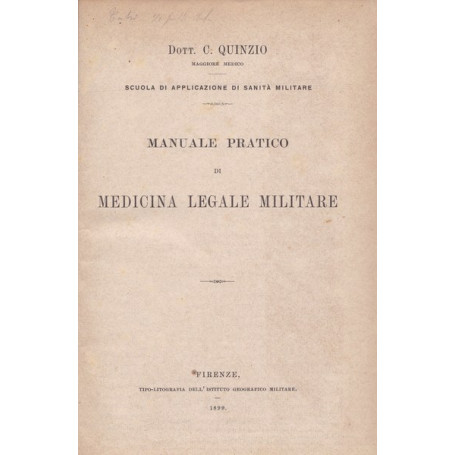 Manuale pratico di medicina legale militare