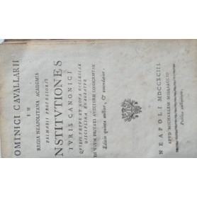 Institutiones Juris Canonici quibus vetus et nova Ecclesiae Disciplina enarratur. Editio quinta