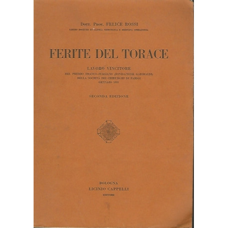 FERITE DEL TORACE